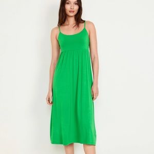 NWT OLD NAVY Fit & Flare Cami Midi Dress Color: Beach Cruiser Green